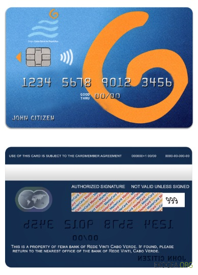 Carte visa bancaire Rede Vinti du Cap Vert